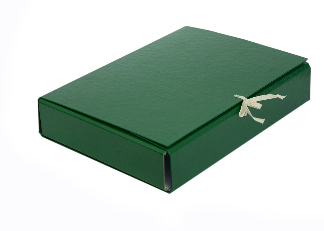 Папка-короб на зав'язках ITEM306Z\06, А4, 60 мм, PP-покриття, зелена